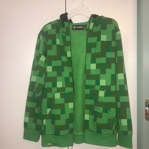 Boy’s Minecraft Green Hoodie